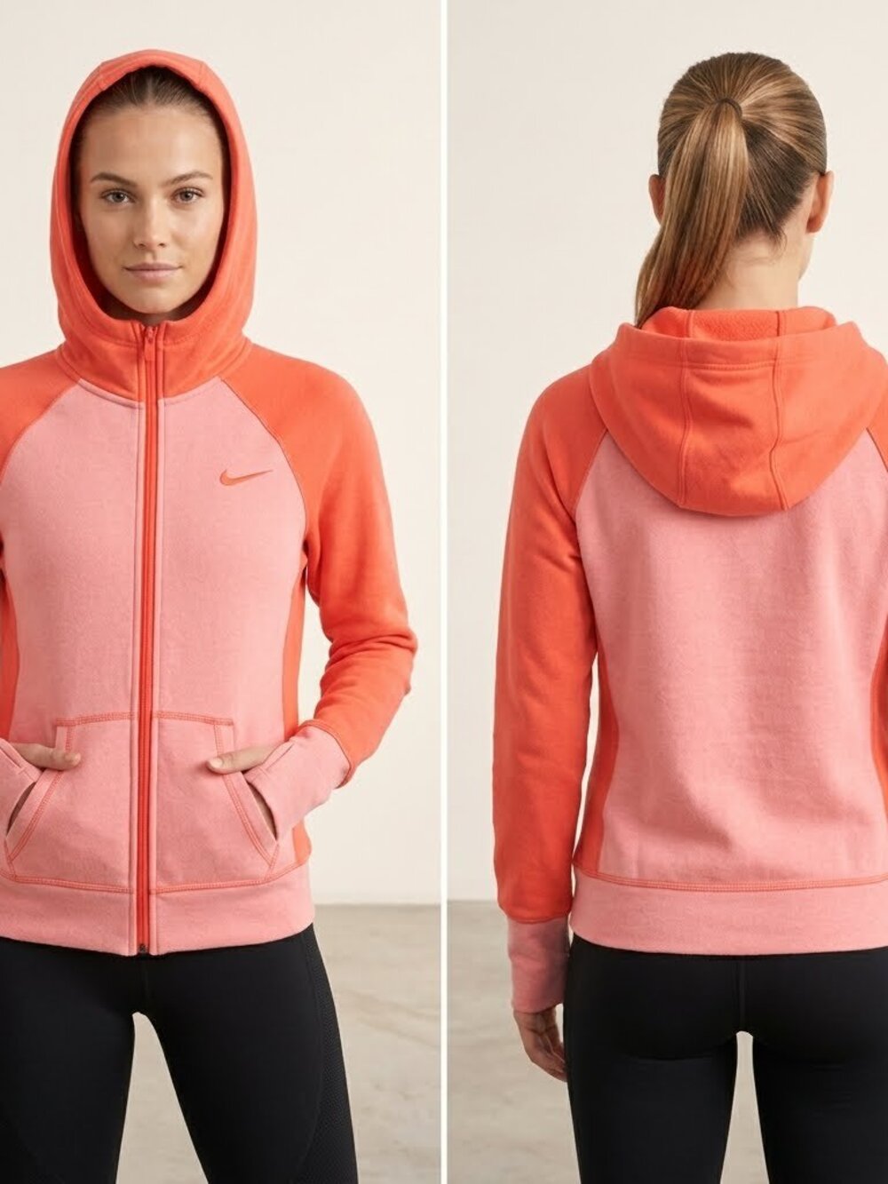 Nike Therma-Fit Full Zip Hoodie Coral Pink S 575888-640